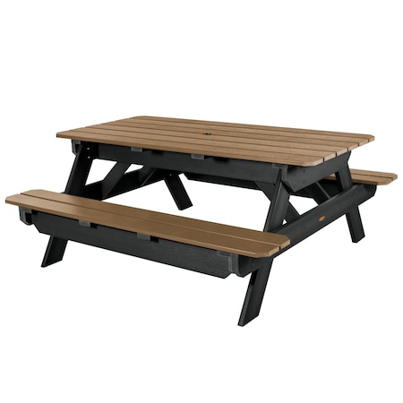 Highwood Usa Rectangle Hometown Picnic Table, Saddle, 6 ft L, 30 in H Overall AD-TBL-HI02-SDL